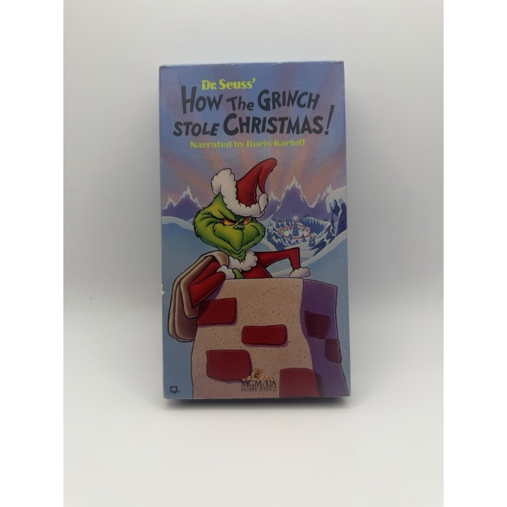 Dr Seuss How the Grinch Stole Christmas VHS 1994 MGM UA Boris Karloff M201011
